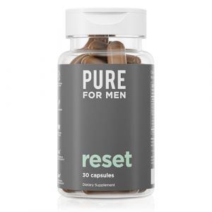Pure for Men Reset, Compl&eacute;ment D&eacute;tox V&eacute;g&eacute;talien, Nettoyage du C&ocirc;lon et Sant&eacute; Digestive, Aide &agrave; &Eacute;liminer les Toxines, Soutient le Syst&egrave;me Immunitaire et le Transit, Cure Nettoyante Rapide, 30 G&eacute;lules (PFM Products LLC, neuf)