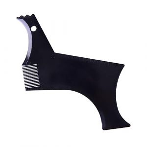 WRITWAA 2 Pièces Peigne de style barbe barbiers Mise en forme kit de brosse à barbe guide pour hommes trousse tondeuse à barbe peigne à barbe peignes à barbe peignes barbe moustache Noir (Saieli, neuf)