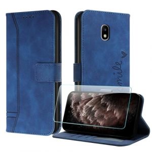 JayModCase Coque pour Samsung Galaxy J330 / J3 2017 / J3 Pro avec Protection &eacute;cran, &Eacute;tuis Rabat Folio Housse Cuir Portefeuille [Emplacements Cartes] Magn&eacute;tique Support pour Galaxy J3 2017 - Bleu (HXM STORE - EU, neuf)