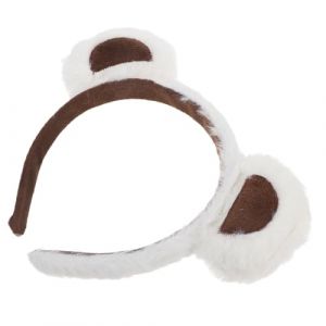 FIXOSHEE Serrage-T&ecirc;te Oreilles D&rsquo;Ours en Peluche Douce Blanc Bandeau Maquillage Confortable et L&eacute;ger Accessoire Cheveux Mignon pour Se Laver le Visage D&eacute;guisement Animalier et Cosplay (Jiingsq, neuf)