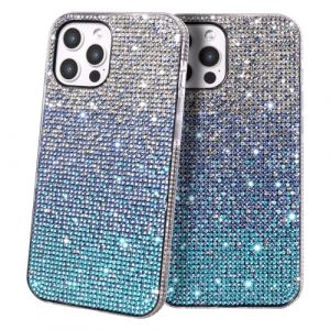 ERDARARIPRO Coque pour iPhone 11, coque de protection anti-chute en TPU avec strass scintillants et trois couleurs d&eacute;grad&eacute;es pour femmes et filles Bleu d&eacute;grad&eacute; (ERDARARIPRO, neuf)