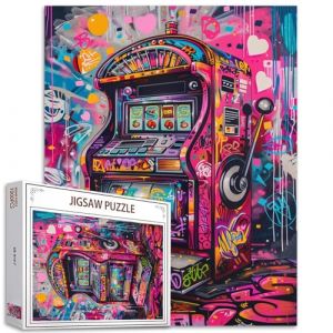 Tucocoo Casse-t&ecirc;te de 1000 pi&egrave;ces pour adultes - Jeu de graffiti - Peinture &agrave; la machine &agrave; sous - Puzzle r&eacute;tro - Art de rue - Puzzle de 1 000 pi&egrave;ces pour jeux d'activit&eacute;s familiales - Color&eacute; - (CocooTu, neuf)