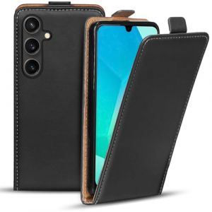 Verco &Eacute;tui de protection &agrave; rabat pour Samsung Galaxy A16 5G - &Agrave; rabat vertical - Noir (ATS-Discounter, neuf)