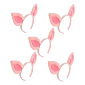 Gatuida 5pi&egrave;ces Serre-t&ecirc;te Oreilles De Cochon Pour Halloween Accessoires De D&eacute;guisement Animaux Pour Cheveux Bandeau Pour Cosplay (Queenie ruy, neuf)