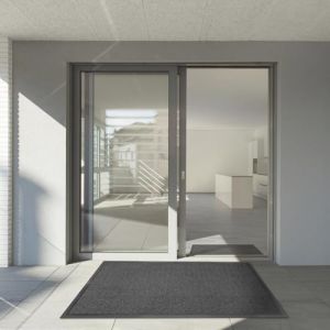 casa pura - Tapis Entr&eacute;e Int&eacute;rieur Sky - Tapis Antid&eacute;rapant et Anti-Poussi&egrave;re - Paillasson de propret&eacute; int&eacute;rieur et ext&eacute;rieur - Tapis de Porte Lavable et Ultra Absorbant (Gris-Noir 60x90 cm) (Velvet Trading, neuf)