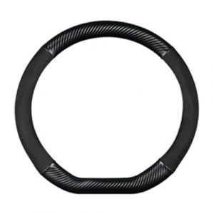 Couvre Volant Voiture, pour Toyota RAV4 V 2018-2024 / RAV4 IV 2012-2018 Housse de Volant en Cuir Protege Respirant et Antid&eacute;rapant Diam&egrave;tre 37-39CM/15'',Black-D Type (Chuanding flagship store, neuf)