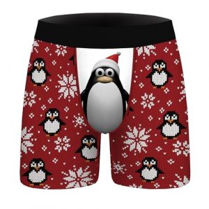 Calecon Boxer Homme No&euml;l, Hommes dr&ocirc;les Impression 3D Boxeurs No&euml;l Slips Moche no&euml;l Motif Vacances Nouveaut&eacute; Shorts Cale&ccedil;ons sous-v&ecirc;tements b&acirc;illon Cadeau, Lingerie Bas de Pyjama Pas Cher (UoUa1245, neuf)