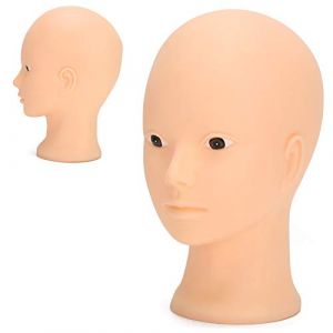 Mannequin à tête chauve, 49 cm, mannequin de vitrine pour maquillage, entraînement, pratique, perruque, chapeau, mannequin de vitrine pour maquillage, entraînement, perruque (Fictory-EU, neuf)