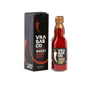 I LOVE SPICY Vrabasco Strong Whisky 100ml &ndash; Sauce Piquante avec 80 % de Piments Ferment&eacute;s &ndash; Vieillie en F&ucirc;t de Whisky &ndash; Intensit&eacute; 3/5 &ndash; &Eacute;dition Gourmande Limit&eacute;e (xportxpert, neuf)