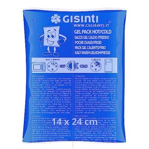 Gisinti Kit glace gel réutilisable chaud froid fabriqué en Italie, enveloppe congélateur et micro-ondes, 1 pièce 14 x 24 cm (Emershop-it, neuf)