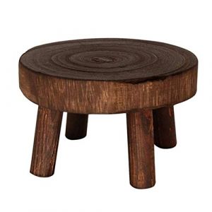 Support De Pla-nte Rond, Pr&eacute;sentoir De Tabouret En Bois, Support De Pot De Fleur Multifonction Support De Pla-nte Tabouret Haut, Support De Pla-nte Table De Pla-nte Pour Pots De Fleurs Pour Patio (weiyiu, neuf)
