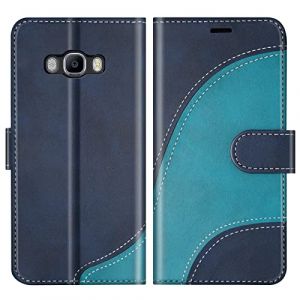 BoxTii Coque pour Samsung Galaxy J5 2016, Portefeuille Etui en Cuir PU, Magnétique Protection Housse Coque pour Galaxy J5 2016, Bleu (BoxTii, neuf)