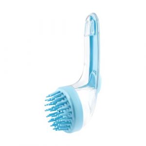 Brosse à shampooing pour chien, chat, outil de nettoyage pour animaux de compagnie, distributeur de savon intégré, tête à poils doux, idéale pour les voyages, la maison, les toiletteurs, la plage et (zhaoningninG, neuf)