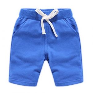 Dingdong B&eacute;b&eacute; Enfant Gar&ccedil;on Et&eacute; Coton Shorts（Bleu,4Ans） (Ding dong's Closet, neuf)
