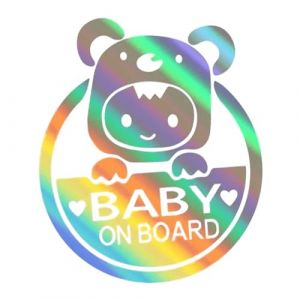 Panneau réfléchissant bébé à bord | Autocollant réfléchissant bébé à bord | Autocollant réfléchissant bébé à bord | Autocollant de voiture réfléchissant bébé pour voiture imperméable avertissement de (seierrion, neuf)