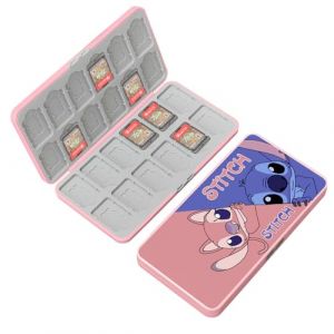 doepeBAE Rangement Switch Jeux, Boite Jeux Switch Rangement, Boite Rangement Jeux Switch, Doublure en Silicone, avec 24 Emplacements pour Cartes de Jeu et 24 Emplacements pour Cartes Micro SD (24K) (iQiin, neuf)