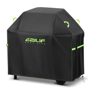 Ezilif Housse de barbecue 120 x 60 x 120 cm imperméable Oxford 420D robuste avec boucle coupe-vent et poignée réfléchissante, résistante aux UV et aux déchirures, pour Weber, Char Broil, Nexgrill (Izer, neuf)