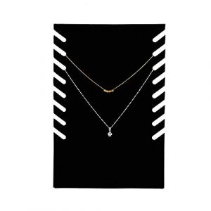 Présentoir à Bijoux en Velours Présentoir Colliers Noir Collier présentoir de buste support de suspension pour collection avec 5 Encoches plaçant le collier Organisateur de Bijoux (Canyitar, neuf)