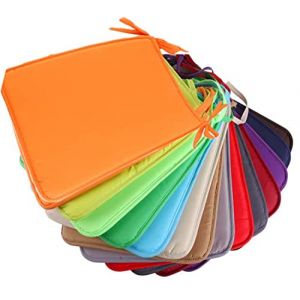 Waigg Kii Lot de 2/6/8 coussins de chaise avec attaches 40 x 40 cm, coussins de chaise de salle &agrave; manger antid&eacute;rapants pour jardin, coussin de si&egrave;ge d&rsquo;int&eacute;rieur/ext&eacute;rieur (8 pi&egrave;ces, orange) (Waigg Kii, neuf)
