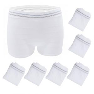 EUPSIIU 6 Pièces Culottes Post Accouchement, Slip Filet Maternité, Culottes de Maternité Jetables, Culotte Filet Maternité Accouchement pour l'incontinence pour Maternité, Incontinence, Voyage (Blanc) (LINJIE EU, neuf)