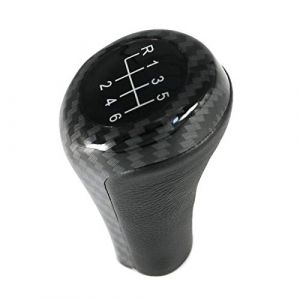 Pommeau De Vitesse Pommeau de levier de vitesse for BMW série 1 3 5 6 E46 E53 E60 E61 E63 E65 E81 E82 E83 E87 E90 E91 E92 X1 X3 X5 chromé mat en Fiber de carbone Pommeaux De Leviers De Vitesse(Carbon (jan.miao, neuf)