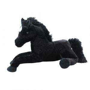 Sweety Toys Peluche XXL cheval poulain, Noir poulain, peluche douce cheval 5185 (Sweety-Toys, neuf)