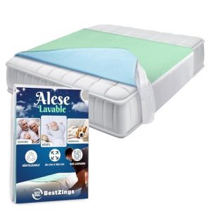 BestZings - Alese 160x200 - Alaise 160 x 200 imperméable - Aleze protege matelas 160x200 impermeable bonnet 30 cm - Alaise 140x190 impermeable - Couvre et protège-matelas - Alese lavable adulte 160x90 (MULTITIENDA SAN ROQUE SL, neuf)