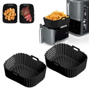 2 Paquet Moule Silicone Air Fryer pour Ninja Double Stack XL SL400EU, Moule Accessoires Airfryer pour Foodi Max Dual Zone 9.5l AF400EU 9.5L AF300EU 7.5L, Accessoires pour 7,6 à 10,4 L Friteuse (WodonDirect, neuf)