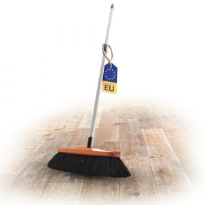 Novaliv Balai d'int&eacute;rieur avec manche en crin de cheval - M&eacute;lange de poils souples - Avec manche t&eacute;lescopique - Crin de cheval m&eacute;lang&eacute; - Id&eacute;al pour stratifi&eacute; et parquet - Balai en crin de cheval - (AMP GmbH, neuf)