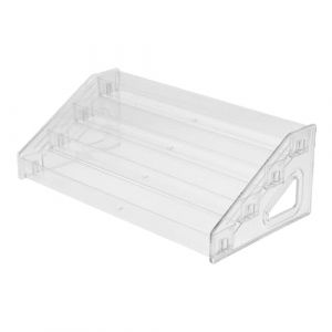 PACKOVE Pr&eacute;sentoir &agrave; Cartes Postales Acrylique 4 Niveaux &Eacute;tag&egrave;re Multifonction Rangement Bureau Maison Transparent (Spring TU, neuf)