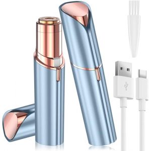 Vexloria éPilateur Facial Pour Femmes, éPilateur éLectrique Usb Pour Femmes Avec LumièRe Led, Rasoir Facial Sans Douleur, Tondeuse Pour Femmes Pour Le Corps, Les LèVres Et Le Menton, Bleu (SUCIU STORE S.R.L., neuf)