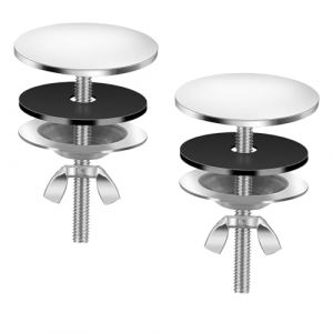 2-Pack Cache Trou Evier, Acier Inoxydable Couvercle de Trou de Robinet, Couvercle Trou Evier Cuisine, Couvercle Trou Robinet, Installation Facile pour Les éviers de Cuisine et de Salle de Bain (MEIHAO, neuf)