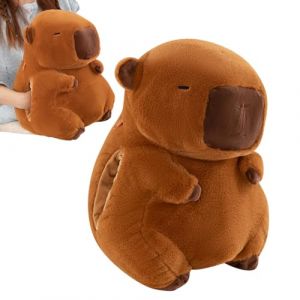G&eacute;n&eacute;rique Oreiller Doudou Chauffant Mains - Peluche Capybara &Agrave; C&acirc;liner - Doudou Chauffant Doux avec Bouillotte pour Filles Femmes Temps Froid Hiver Maison (zhaoningninG, neuf)