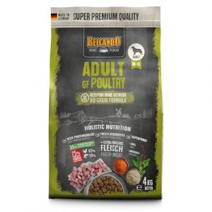 BELCANDO Adult GF Poultry [4 kg] Sans C&eacute;r&eacute;ales | Nourriture S&egrave;che Avec Volaille | Compl&egrave;te Pour Chiens &agrave; Partir de 1 An (CYNO-PRO, neuf)