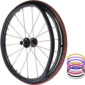 1 paire de housses de main courante pour fauteuil roulant, 22/24 pouces, en silicone, antidérapantes, résistantes à l'usure, pour jantes de fauteuil roulant, pour poignées de roue arrière de fauteuil (zhang yingAA, neuf)