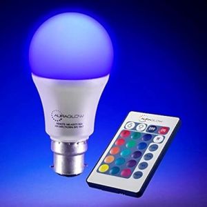 Auraglow 7w t&eacute;l&eacute;commande couleur changeante LED ampoule B22, 60w EQV chaud blanc Dimmable Version - 3&egrave;me g&eacute;n&eacute;ration (Safield Dist. Ltd, neuf)