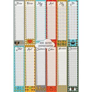 Calendrier perp&eacute;tuel | Poster Dates importantes & Anniversaires illustr&eacute; | Affiche multicolore inscriptible | Id&eacute;e cadeau de f&ecirc;te personnalis&eacute; | D&eacute;coration murale Format A3 (Calendrier Evenement, neuf)