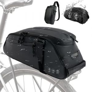 flintronic Sacoche de Vélo Porte-Bagages, 8L Sacoche de Coffre de Vélo, Étanche et Réfléchissante, Sac de Rangement arrière de Vélo du Siège pour Voyage Camping VTT Cyclisme (flintronic®-eu, neuf)