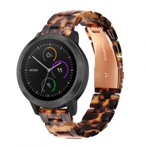 Bracelet en R&eacute;sine pour Garmin Vivoactive 5 Bracelet de Montre, avec M&eacute;tal Pli&eacute; Fermoir pour Femme Homme R&eacute;glable Color&eacute;e Bande de Rechange Compatible avec Garmin Vivoactive 5 Sangle (1) (Kemikeji, neuf)