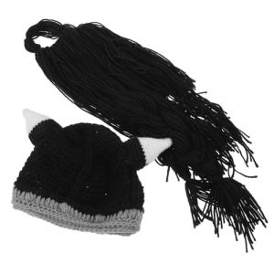 Gatuida Chapeau De Barbe Artificielle Chapeau De Costume De Barbe R&eacute;aliste Avec Bonnet De Viking (Brandon Zou, neuf)