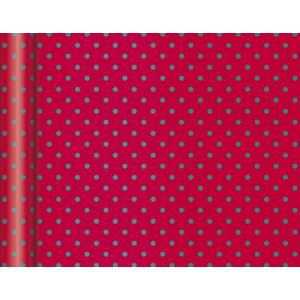 Clairefontaine 223885C - Un Rouleau De Papier Cadeau - Papier Affiche 80g - 5mx35cm (Spécial Petite Largeur) - Motif : Pois Vert/Fond Rouge - Emballage Cadeau, Idéal Pour Petits Emballages (Stock Bureau Maison Bien-être, neuf)