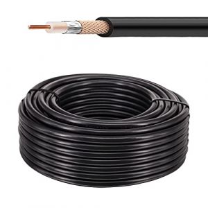 URCIANOW Câble Coaxial RG58 15M Câble d'Extension Câble RG58 Câble Coaxial Câble Coaxial Flexible RG58 Extension Faible Perte WIFI RG58 Câble Coaxial à Faible Perte pour Radio Antenne Routeur WiFi ect (urcianow, neuf)