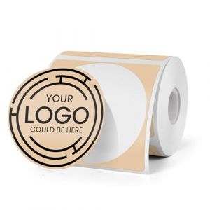 YIKIADA Lot de 180 &eacute;tiquettes thermiques rondes en vinyle - 50 mm - Compatibles avec M110/M220/T50M - Marron (YIJIADA, neuf)