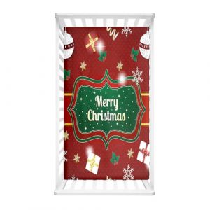 Morbuy Draps Housses pour Lit Bébé, Noël Bébé Drap Housse, Douce Respirant Microfibre Drap, pour Berceau, Couffin et Nacelle Housse Matelas (Cadeau,95x65cm) (Morbuy, neuf)