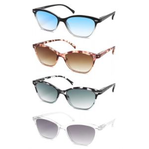 MODFANS 4 Paire de Lunettes de Lecture Femme Lunettes de Soleil Anti Lumiere Bleue Lunettes Loupe Monture Legere Lunettes de Vue Branches a Ressort (MODFANS-US EYEWEAR, neuf)