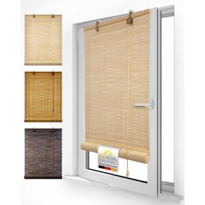 Sol Royal Store Enrouleur Bambou 60x160 cm B86 &ndash; Store Bambou Exterieur Int&eacute;rieur sans Percage avec Fixations Klemmfix &ndash; Bois Naturel avec Clip de S&eacute;curit&eacute; Enfant &ndash; Nature (Brandvin, neuf)