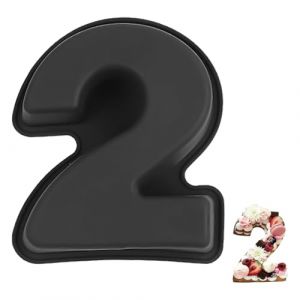 YXHZVON Moule &agrave; G&acirc;teau Number 2, Moules Chiffre Cake, Grands Moules &agrave; G&acirc;teau 3D en Silicone, Moules &agrave; Forme Sp&eacute;cifique Forme de Chiffre Convient pour Anniversaires, F&ecirc;tes (Noir) (xiaxingsales, neuf)