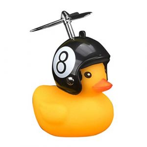 Klaxon V&eacute;lo avec Lumi&egrave;res LED, Cloche Canard Accessoires, Mignon Dessin Anim&eacute; Jaune Petit Canard, H&eacute;lice Guidon pour Tout-Petits Enfants Et Adultes (Yajimsa, neuf)