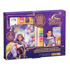 Make It Real: Unicorn Academy Ensemble de Papeterie Licorne enchantée – 17 pièces, stylos Gel, Autocollants, gommes, Agenda, série Netflix, Enfants de 6 Ans et Plus (Bargainmax Ltd, neuf)