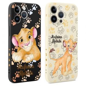 nurkorki 2 Pi&egrave;ces Coque pour Apple iPhone 16 Plus 6.7", &Eacute;tui avec Cartoon Anime Lion Animaux Kawaii Motif Dessin Mignon Case Souple TPU Silicone Housse T&eacute;l&eacute;phone Antichoc en Souple Fille Cover, Manga (Mahood GO Floral LTD, neuf)